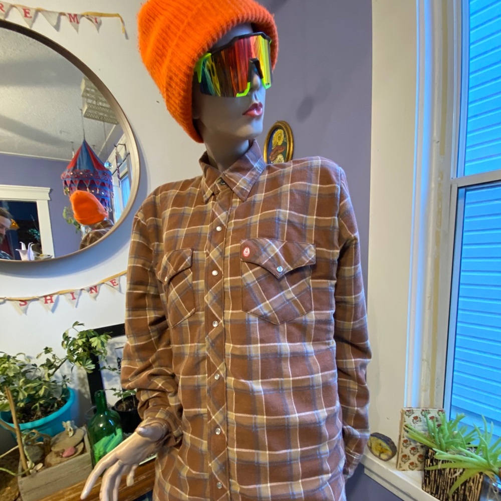 Vintage flannel insulated work shirt